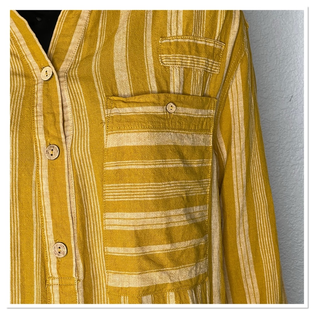 Free People We The Free Summer Breeze
Stripe Button Down Sz S Linen/Viscose - Picture 5 of 14